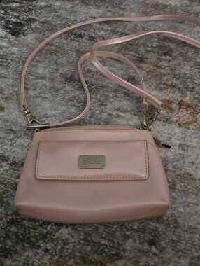 Beijo Blush Pink Crossbody Bag with Front Pocket